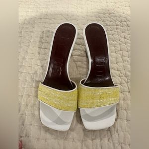 STAUD white and yellow Sandals